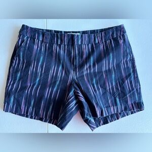 Merona Striped Mid Rise Shorts For Women Size 2 100% Cotton